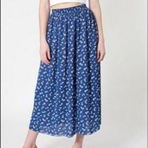 American Apparel Floral Daisy Maxi Skirt
